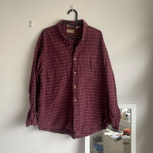 Oversized thrifted Red flannel
